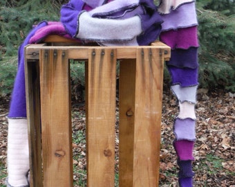 Recycled Sweater Hood, Scoodie, Winter Hat, Pixie Hood, Elf Hood, Cosplay, Hooded Scarf, Recycled Angora, Organic Clothes, Hood and Scarf