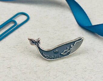 Blue Whale Pin // Soft Enamel Pin // Whale Pin // Lapel Pin // Cute Pin // Blue Pin // Sea Pin // Nautical Pin // Ocean Pin // Whales
