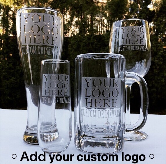Custom Logo Glasses MINIMUM ORDER 3 Drinkware Tall Beer Mug