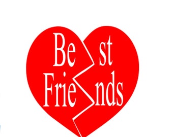 Best Friend svg, Studio3, Eps, Dxf and Png BFF SVG Cut files for Cricut DS and Silhouette Cameo