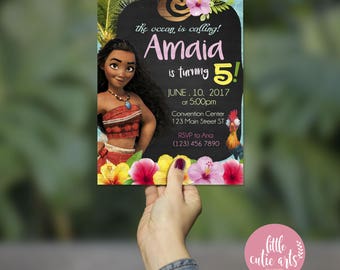 Moana Birthday Invitation