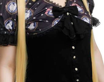 Usagi - 40" Wig Pig Tails with Buns and Long Bangs