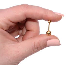 Belly Button Rings / Gold Belly Button Jewelry, Navel Piercing, Belly Ring, Belly Piercing, Belly Button Piercing, Belly Barbell 16 gauge