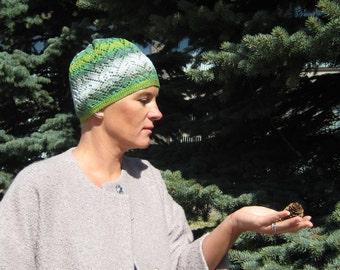 Green summer hat Spring hat Cotton hat Women hat Summer accessories for her Knit hat women Knit set Knitted girl set Boho cuff bracelet gift