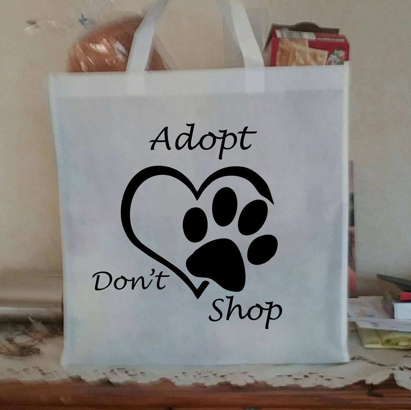 reusable grocery bag book bag dog bags personalized bag customized