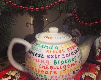 Personalised Handpainted Teapot