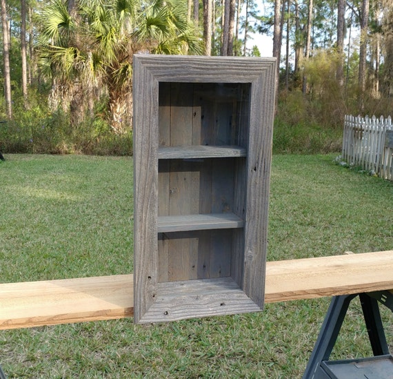 Rustic Wood Shadow Box Wall Shelf Display by SweetiesAttic