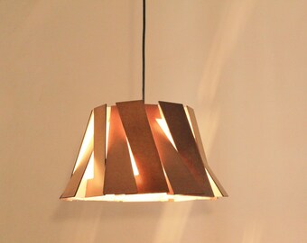 Wood Pendant Light - Modern Chandelier Lighting - Hanging Dining Lamp - Ceiling Light Fixture - Geometric - Minimal