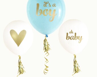 It's a Boy, Gender Reveal Party, Baby Shower Balloons, Oh Baby, Balloons, Gender Reveal, Blue Balloons, New Baby Balloons, Baby Boy Shower