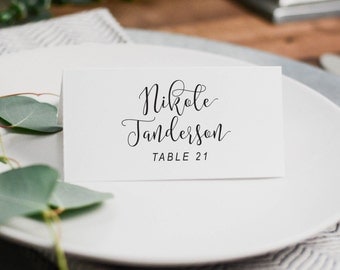 Printable Wedding Place Cards, Wedding Place Settings, Place Cards Wedding, Printed Wedding Table Cards, Wedding Escort Card, Wedding Decor