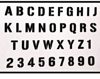 Stencil - furniture stencil - alphabet stencil - letters - numbers