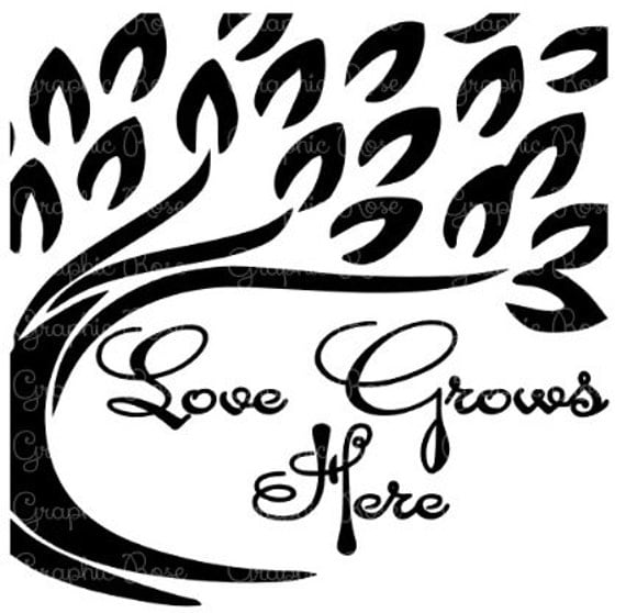 Download Love Grows Here Tree Vector Art svg dxf eps jpg pdf