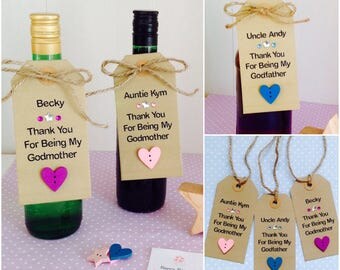 Personalised Thank You For Being My Godmother/Godfather Gift Tags - Thank You For Being My Godmother - Thank You For Being My Godfather Tags