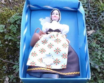 Vintage Doll Made in Italy, Emilia Romagna # 126 Collectable Doll, Vintage Doll in Original Box, Vintage Toy Doll,