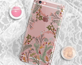 Floral iPhone 6 case Transparent Clear iPhone 6s case Clear iPhone 7 plus case iPhone 6s plus case iPhone 5S Case Clear iPhone 7 Case