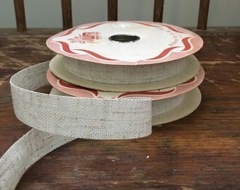 Vintage Cream Linen Ribbon