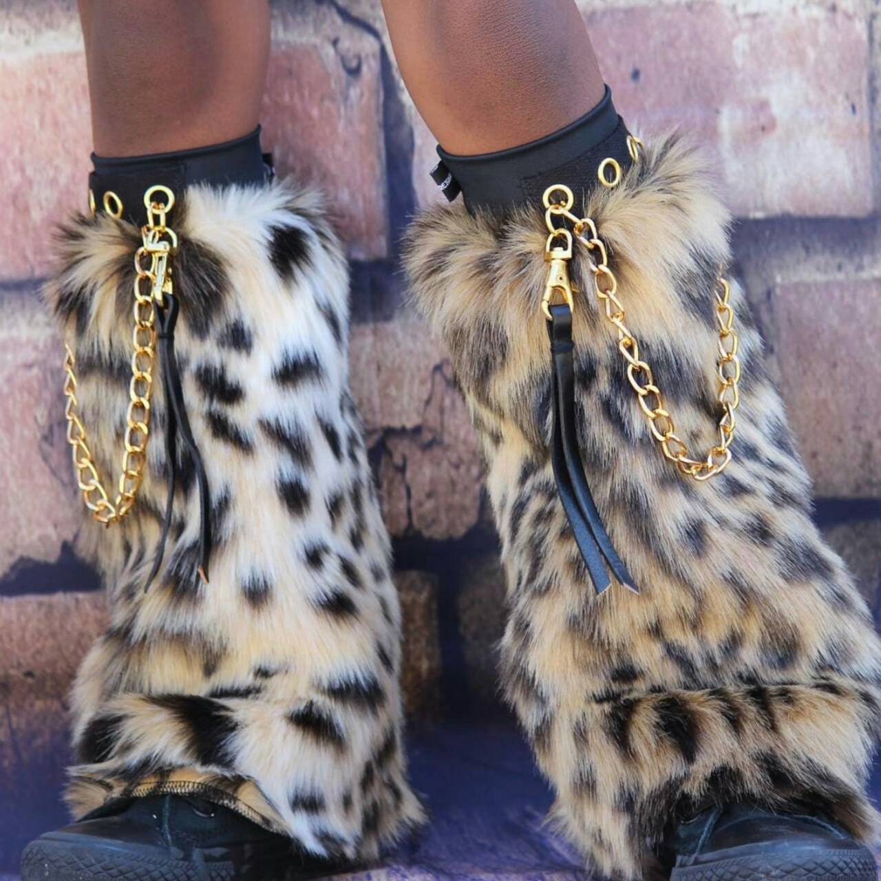 Girls Leg Warmers Faux Fur Leg Warmers Trendy Leg Warmers