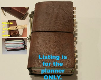 Chunky Midori Travelers Notebook Leather Journal Fauxdori Build your own journal Design your own journal (i)