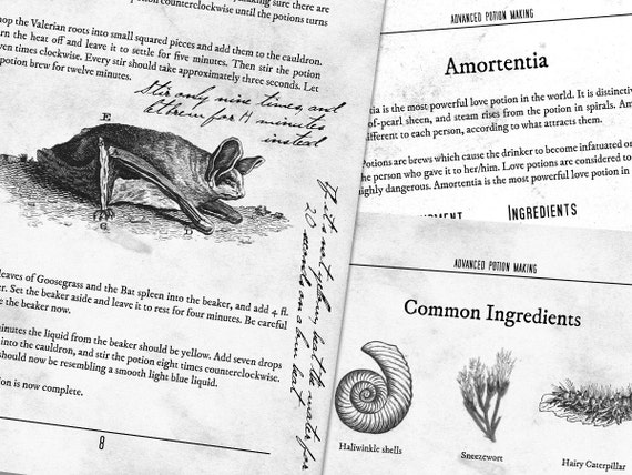 advanced potion making printable