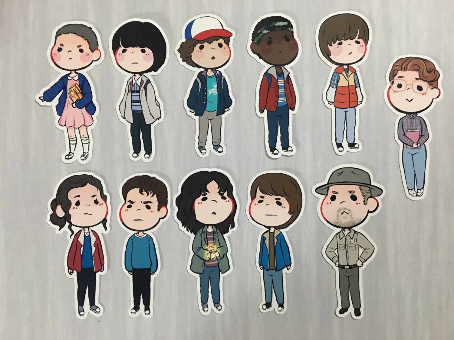 Stranger Things sticker set laptop stickers chibi notebook