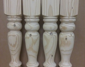 genuine hand turned farm table legs 5 x 5 x 29"