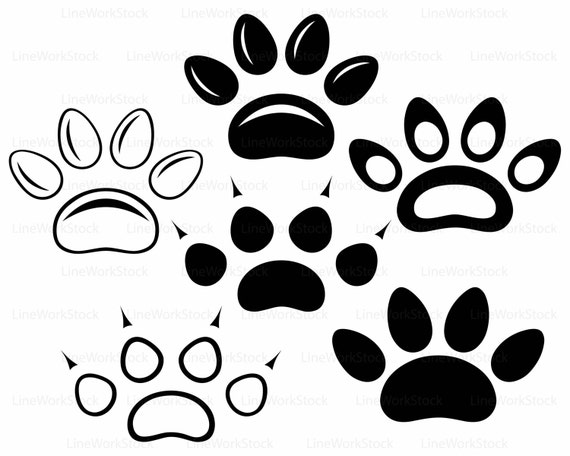 Dog Paw Print Cricut Layered Svg Cut File