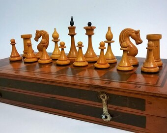 Soviet wooden chess, 1960.
