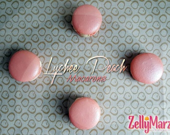 French Macarons - Lychee Peach
