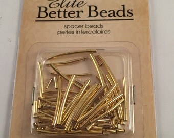 Beads, Tube Beads, Curved Tube Beads, Mixed Tube Beads, Gold Tube Beads, Curved Tube Beads, Spacer Beads, Curved Spacer Beads