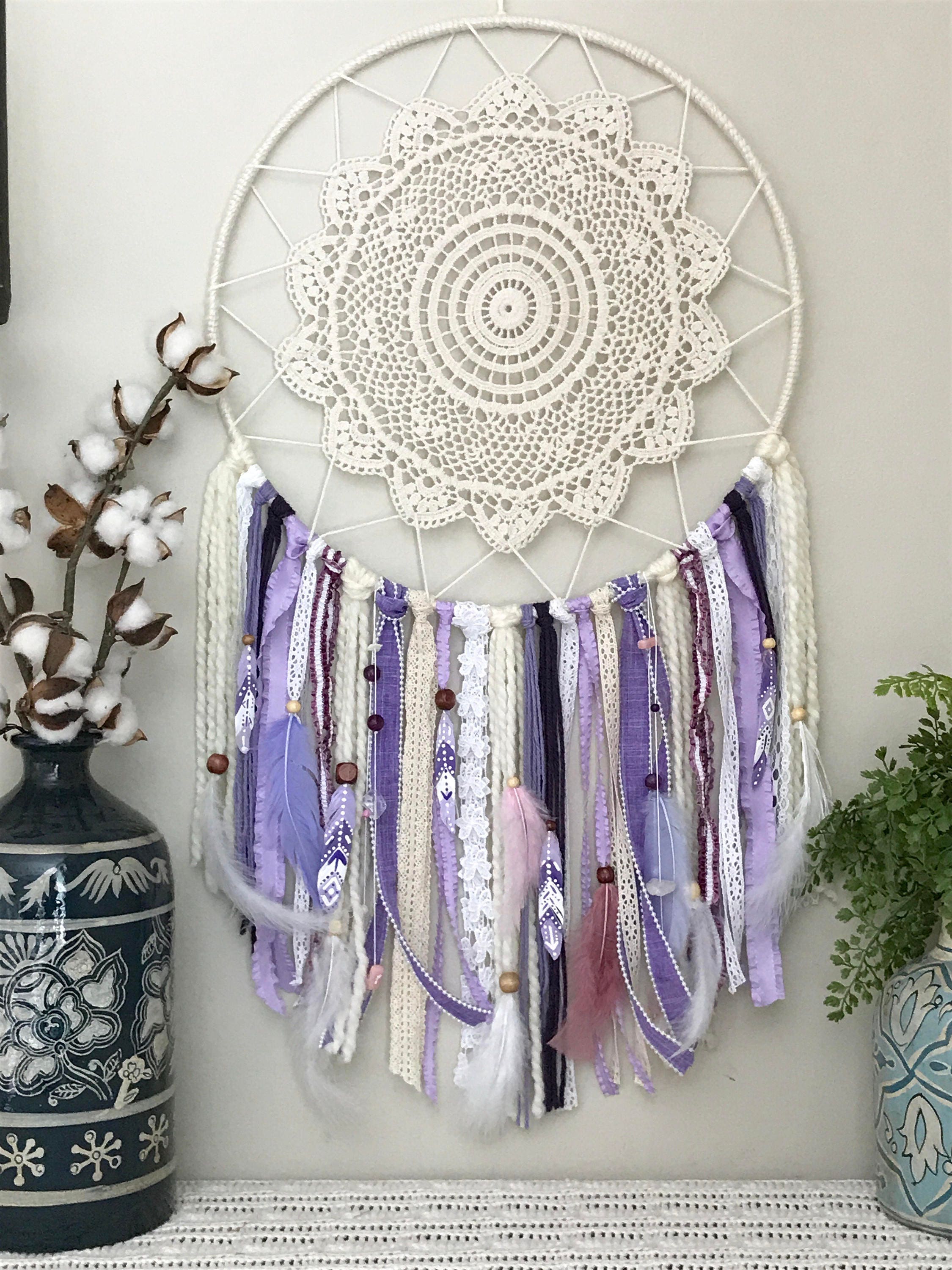 Giant Dream Catcher Extra Large Dream Catcher Purple Dream