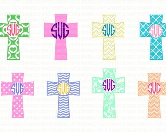 Chevron Cross SVG File Easter SVG Chevron svg file Cuttable files Cricut Design Space Silhouette Studio Silhouette Cameo monogram svg