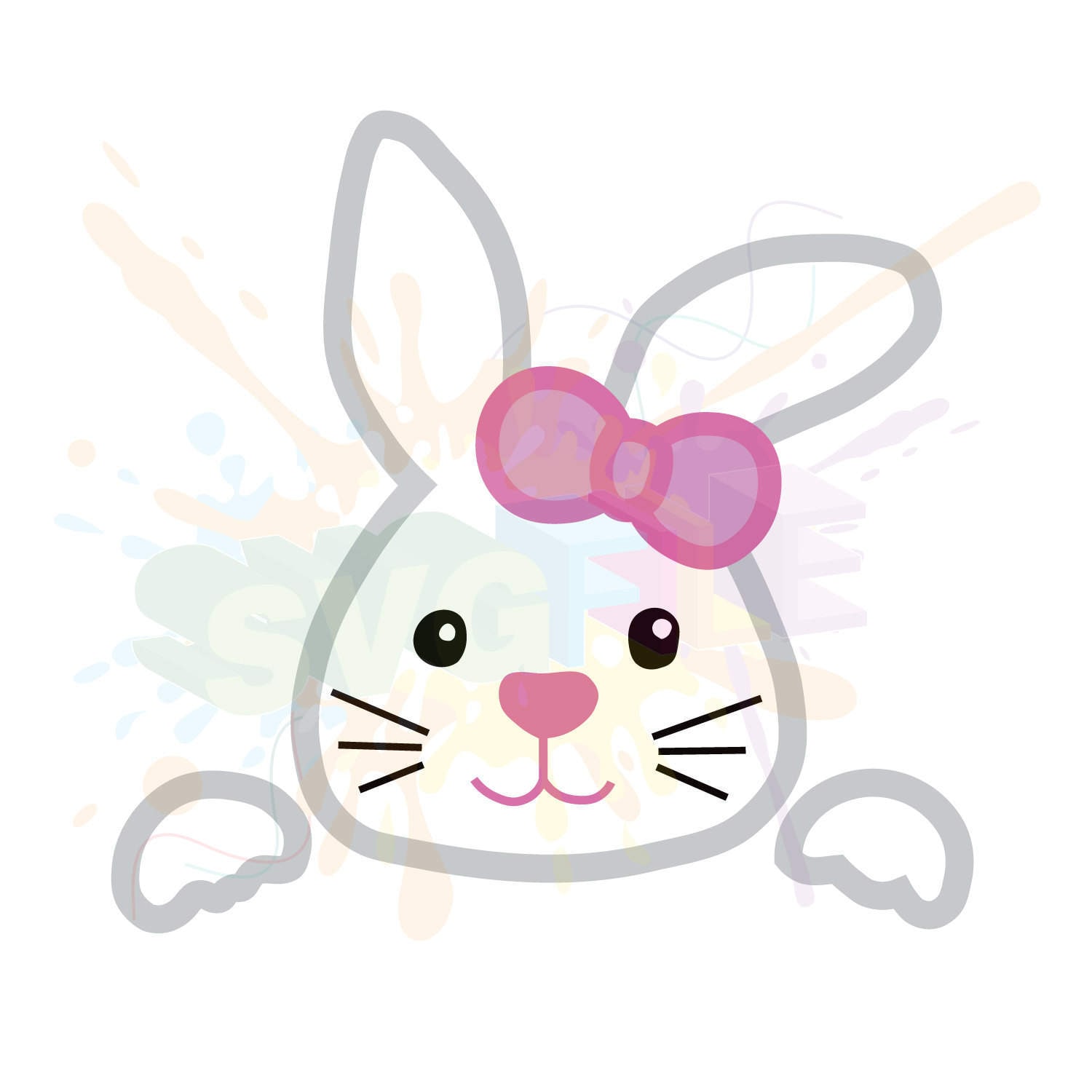 Bunny SVG Files for Cutting Cricut Easter Rabbit Ears SVG