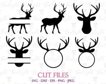 Deer Cut Files, Deer SVG Cut Files, Deer DXF Cut Files, Deer Eps / Png / Jpeg Files 0060