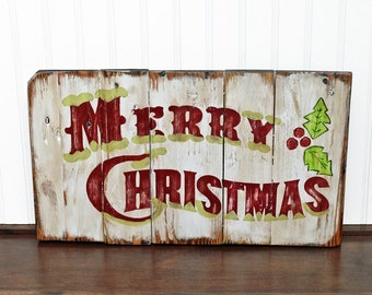 Merry Christmas Sign Merry Christmas Porch Sign Merry