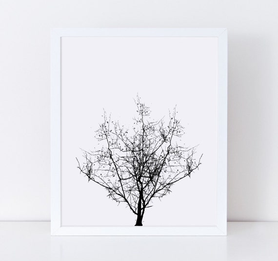 TREE Art Black and White Tree Wall Art Minimalist Art Tree