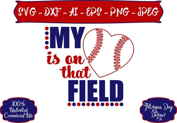 Download Baseball Mom SVG My Heart is on that Field SVG Baseball
