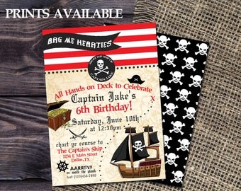 PIRATE BIRTHDAY INVITATION | Pirates Birthday Party | Arg Me Harties