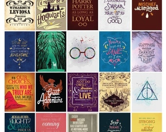 Harry Potter Planner Sticker Quote Set! /Erin Condren Planner/ Me & My Big Ideas Planner/Scrapbooking