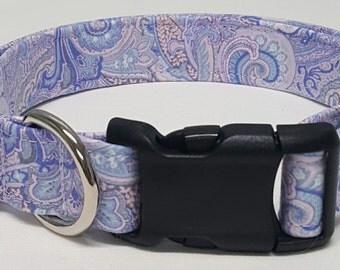 dog collar, lavender/pink paisley, paisley dog collar, paisley collar, vera bradley inspired, female dog collar, female collar