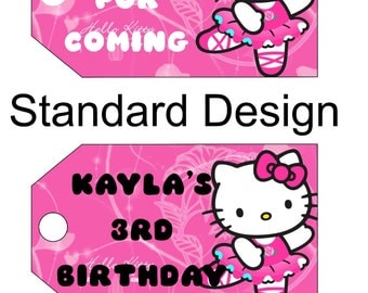 Printable Hello Kitty Favor Tags, Hello Kitty Inspired Tags, Hello Kitty Birthday, Hello Kitty Favors, Kitty birthday