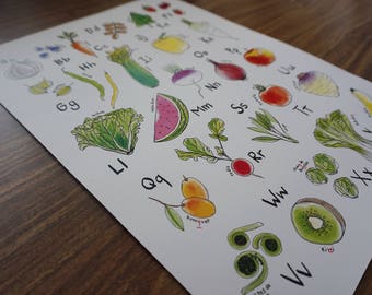 Fruits & Veggies Alphabet (in French)