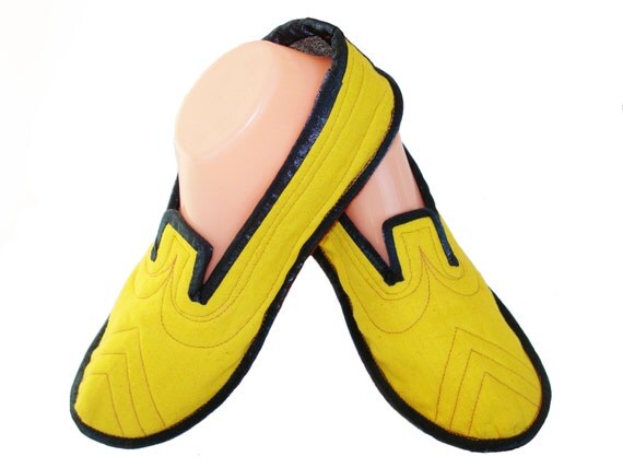 yellow earth slippers