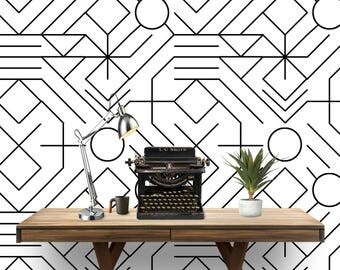 Geometric Mosaic Wall Covering Art Removable Self-Adhesive Wallpaper