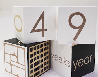 Age Blocks -Baby / Child blocks - wooden blocks- organic paint- modern design -handmade- made to order-geometric-