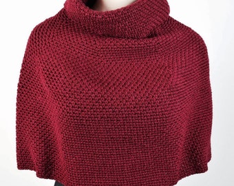 Burgundy wrap capelet