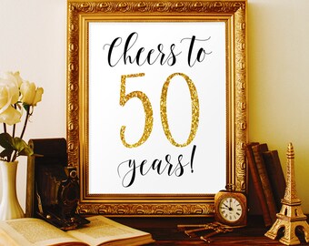 Cheers to 50 years 50th birthday party decorations for men 50th birthday for women 50th anniversary ideas 50 birthday banner 50 anniversary