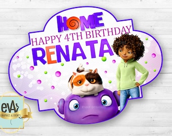 Dreamworks Home Movie Banner/ Home Film Birthday Banner/ Home Movie Party Theme / Birthday Backdrop / Birthday Banner