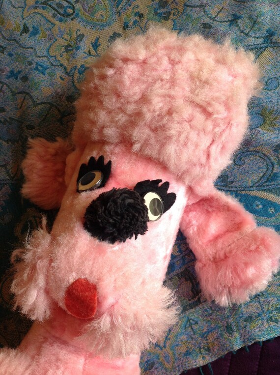 small pink poodle stuffed animal