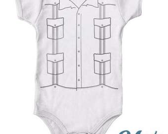 baby guayabera onesie