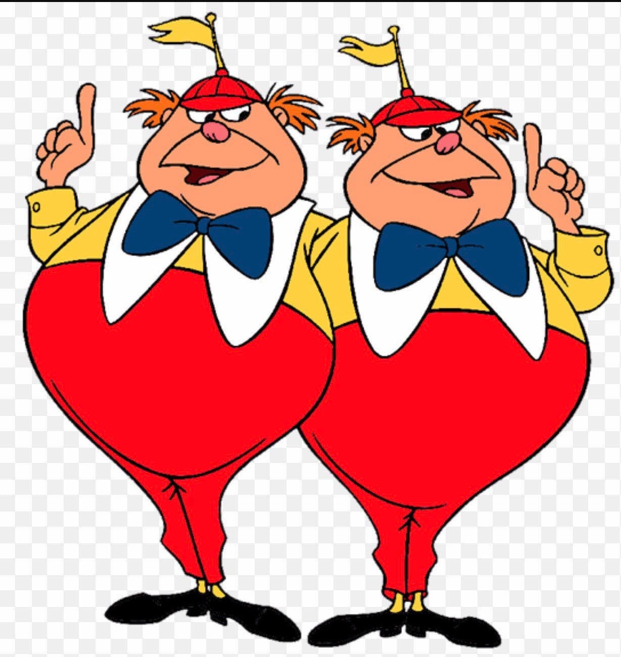 Tweedledee and Tweedledum from Alice in Wonderland Wood Blank - DIY ...